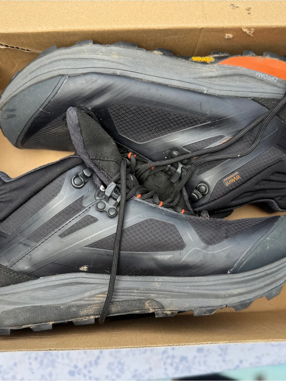 Trail-Ready Men's Black and Orange Hiking Boots